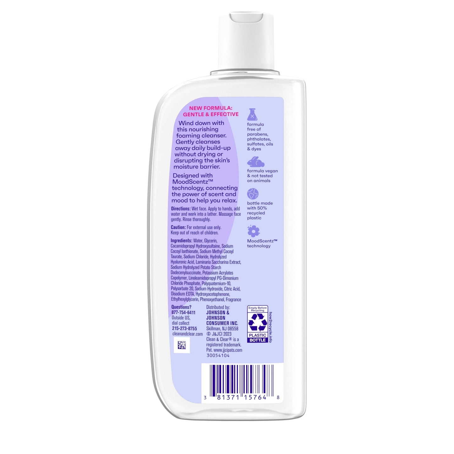 Clean & Clear Night Relaxing Oil-Free Night Face Wash, 8 fl. oz