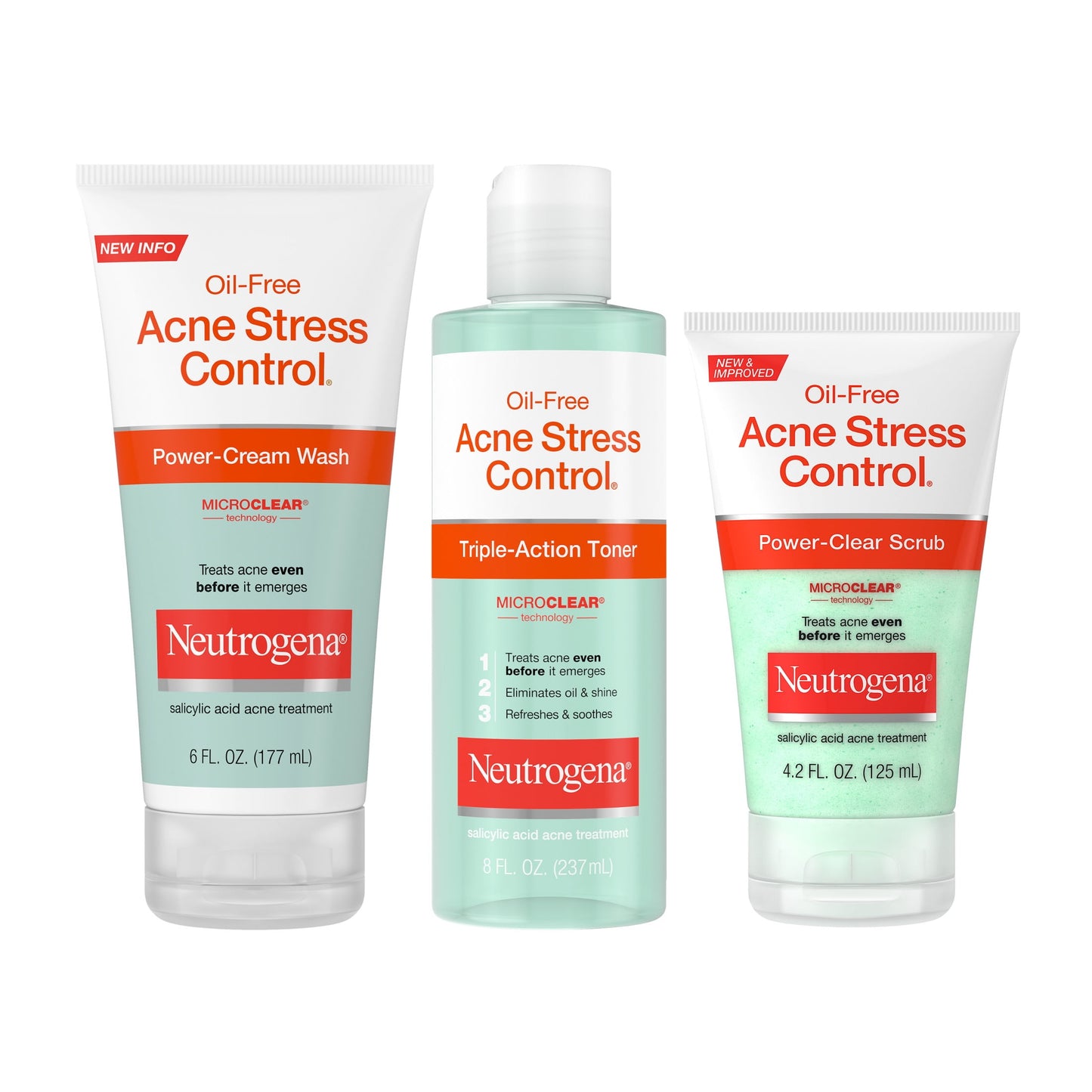 Neutrogena Oil-Free Acne Stress Control Power-Cream Face Wash 6 fl. oz