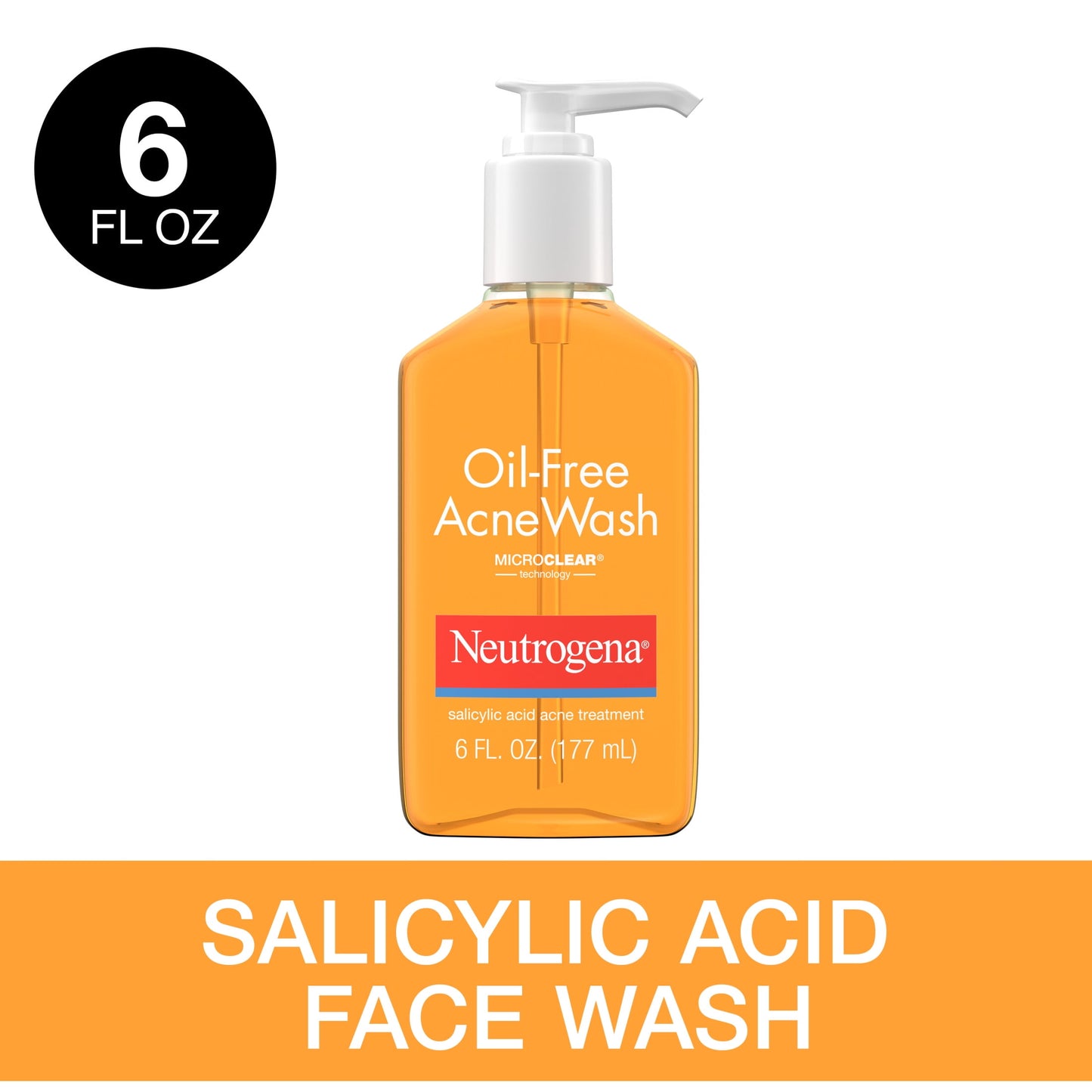 Neutrogena Oil-Free Salicylic Acid Acne Fighting Face Wash, 6 fl. oz