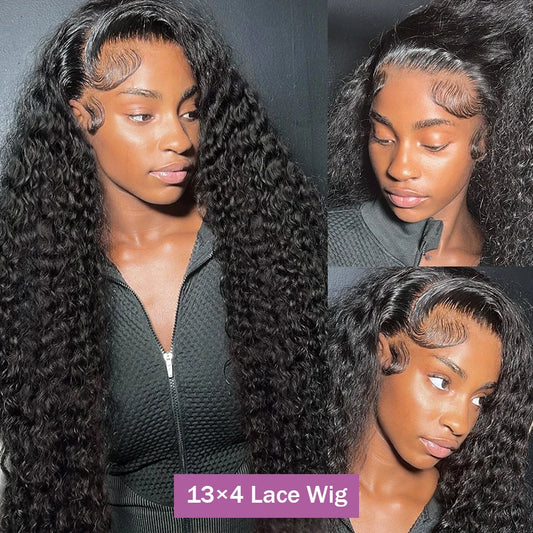 Links Brazilian 30 40 Inch 13x6 Deep Wave HD Lace Frontal Wig 250 Density Loose Curly 13x4 Lace Front Human Hair Wigs For Women